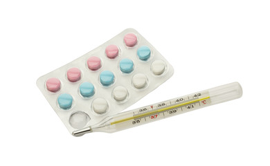 thermometer vitamin pills