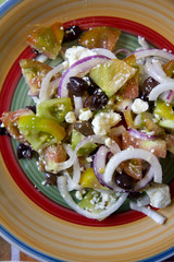 Vegetable salad with cheese