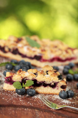 Blaubeerkuchen mit Streusel