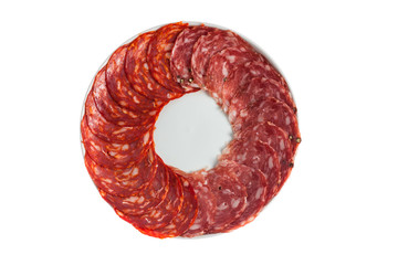 Chorizo, salchichon, salami sausage