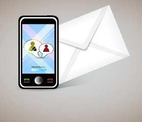 Smart phone send and recive letters