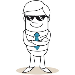 Geschäftsmann, Sonnenbrille, Sicherheitsdienst