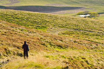 Walking in the hills of Scotland