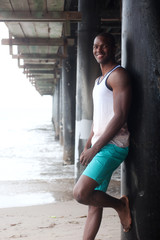 portrait of an African American swimmer