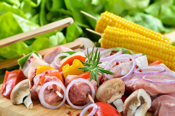 Frische  Grillzutaten