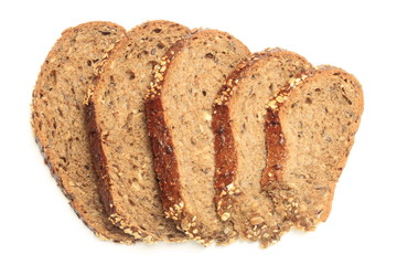 Fünf Brotscheiben