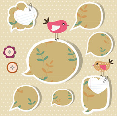 Speech bubbles & scrapbook elements