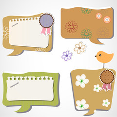 Speech bubbles & scrapbook elements