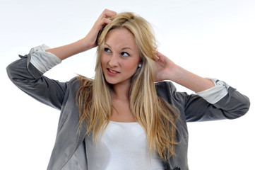 Frau mit langen Haaren