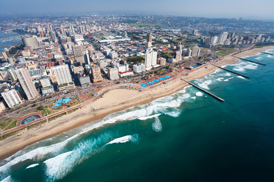 aerial view of durban, south africa