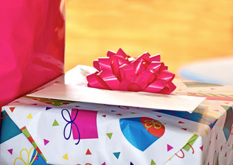 Birthday Package With Pink Bow