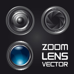 zoom lens vector
