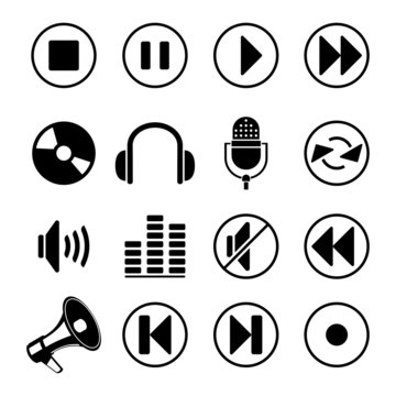 audio music icons