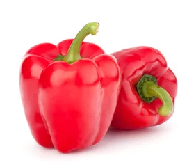 Foto op Plexiglas red pepper isolated on white background © Natika