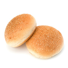 Round sandwich bun with sesame seeds