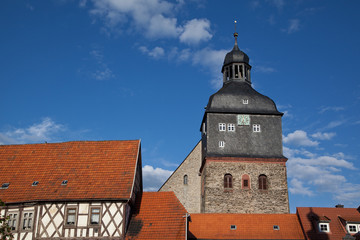 Fototapeta na wymiar Kirchturm Harzgerode