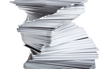 stack of black cards