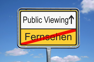 Obraz premium Public Viewing Live