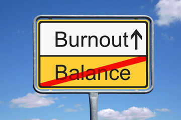 Obraz premium Burnout und Balance