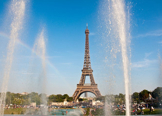 The Eiffel Tower as seen from the fountain.