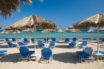 Loungers on the beach