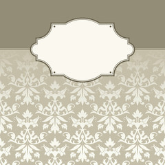 Card Pattern Flowers/Leafs Damask