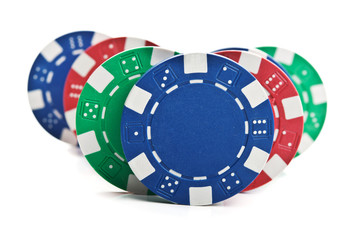 poker chips isolated
