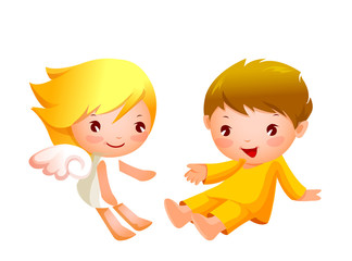 Boy and Girl sitting