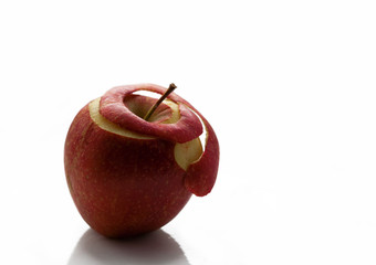 angeschälter Apfel