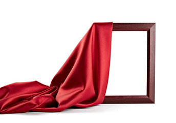 wooden frame and silk cover