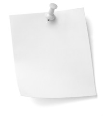 push pin and note paper office business