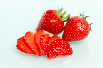 Fresh Strawberries isolated on white