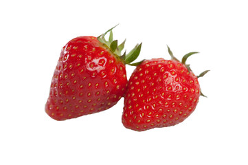 Fresh Strawberries isolated on white