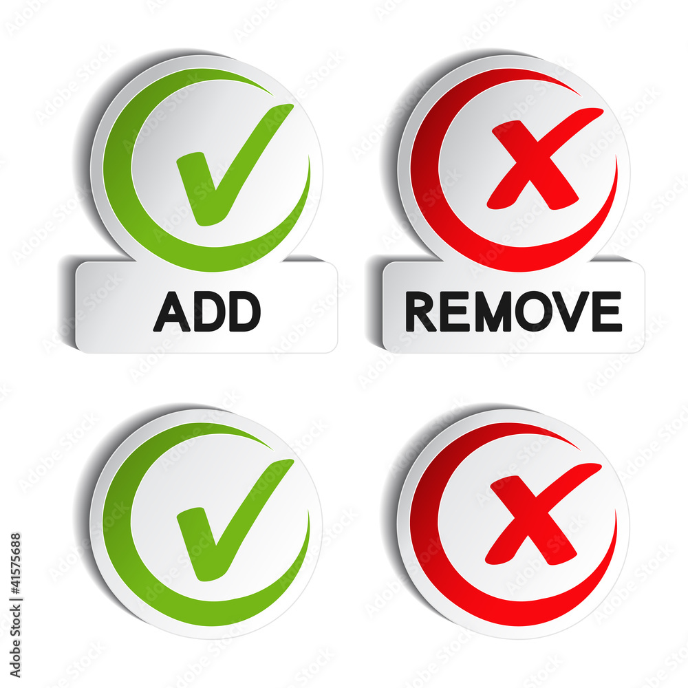 Poster vector add remove circular item