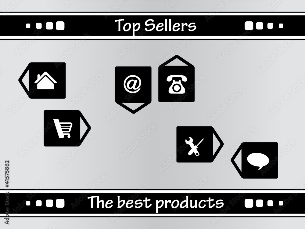 Poster vector web template - navigation menu page