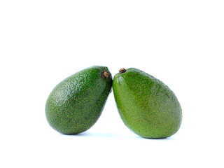 avocados isolated on white