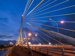 Mega sling Bridge,Rama 8, in bangkok Thailand