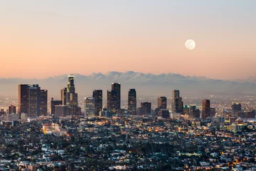 Poster Im Rahmen Skyline von Los Angeles © Beboy