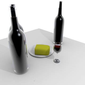 tavolo con vino