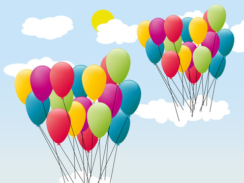 Envol&eacute;e de ballons