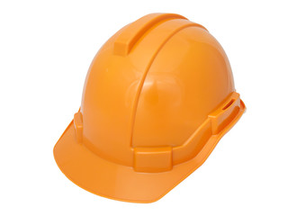 Fototapeta premium Orange Safety helmet isolated on white