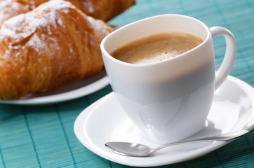 Coffee with croissants