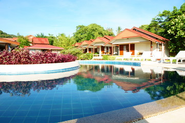 Tropical resort  Poolside