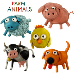 cute farm animals collection