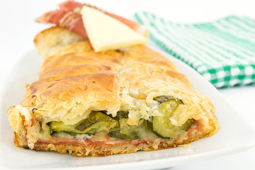 patty stuffed with bacon and vegetables