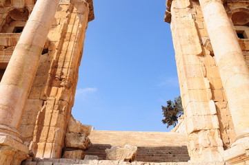 Artemis steps in Jerash ancient city in Jordan
