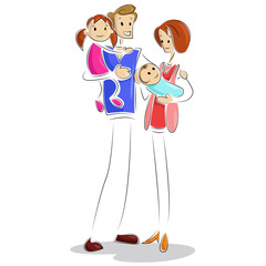 Family with Newborn Baby