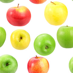 Abstract background with motley fresh apples