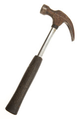 An old used metal hammer