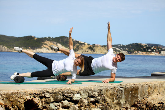 fitnesstraining am strand